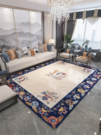 Thumbnail for Luxury European Blue Large Area Rug Living Room Carpet Decoration