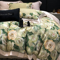 Thumbnail for Premium Big Rose Flowers Garden Lyocell Fiber Bedding Set