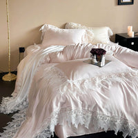 Thumbnail for Pink Champagne French Romantic Lyocell Cotton Skin Friendly Silky Bedding Set