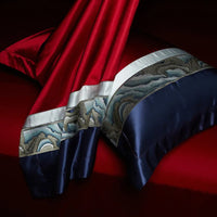 Thumbnail for Luxury Wine Red Gorgeous Western Silky Satin Cotton 1000TC Bedding Set