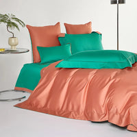 Thumbnail for Luxury Pink Weave Silky Soft Breathable Egyptian Cotton 1000TC Bedding Set