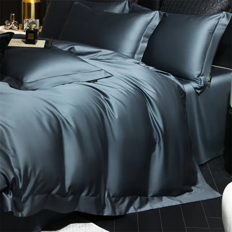 Premium Dark Blue Hotel Grade Soft, 1000TC Cotton Bedding Set