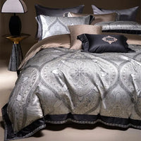 Thumbnail for American Vintage Baroque Soft Silky Jacquard Egyptian Cotton 1000TC Bedding Set