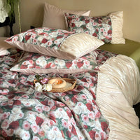 Thumbnail for Vintage European Rustic Rose Prints Egyptian Cotton 1000TC Bedding Set