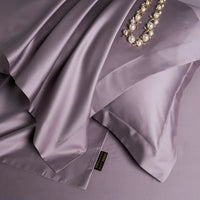 Thumbnail for Premium Purple Grey 1000TC Egyptian Cotton Silky Bedding set