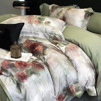 Thumbnail for Red Rose Chic Print Flower Lyocell Natural Skin-friendly Breathable Bedding Set