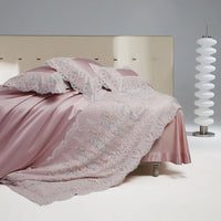 Thumbnail for Pink Elegant European Satin Wedding Egyptian Cotton 1000TC Bedding Set