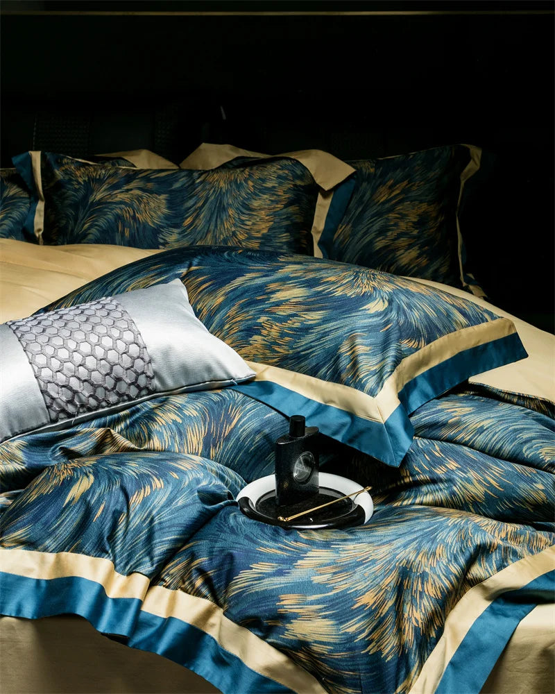 Premium Starry Sky Print Egyptian Cotton 1000TC Soft Silky Bedding Set