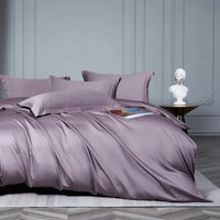 Thumbnail for Premium Purple Grey 1000TC Egyptian Cotton Silky Bedding set