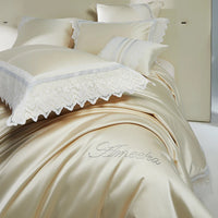 Thumbnail for Gold Purple Victorian Silky, Egyptian Cotton Bedding Set