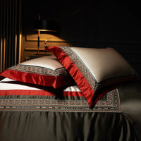 Thumbnail for Red Wine European Luxury Palace Wedding, Egyptian Cotton 1000TC Bedding Set