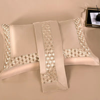 Thumbnail for Silver Pink Luxury Embroidered Egyptian Cotton 1000TC Silky Hotel Quality Bedding Set