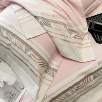 Thumbnail for Pink Gold Luxury Brushed Embroidery Duvet Cover Set, 600TC Egyptian Cotton Bedding Set