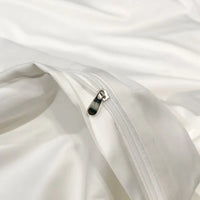 Thumbnail for Luxurious White Grey Hotel Style Duvet Cover Set, 600TC Egyptian Cotton Bedding Set