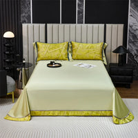 Thumbnail for Luxury Modern Satin Jacquard Yellow 1000TC Egyptian Cotton Bedding Set