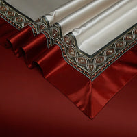 Thumbnail for Red Wine European Luxury Palace Wedding, Egyptian Cotton 1000TC Bedding Set