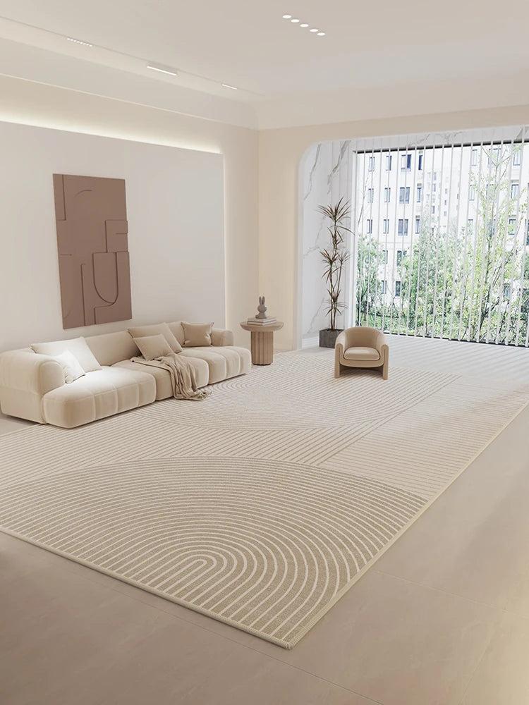 Premium Striped Clean Rug Carpet Soft Large Area Living Room Bedroom