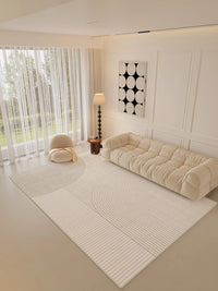 Thumbnail for Premium Striped Clean Rug Carpet Soft Large Area Living Room Bedroom