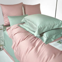 Thumbnail for Luxury Pink Weave Silky Soft Breathable Egyptian Cotton 1000TC Bedding Set