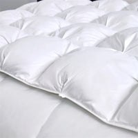 Thumbnail for Ultra Soft White Silver Grey Goose Down Comforter Set - Luxurious 100% Cotton Bedding