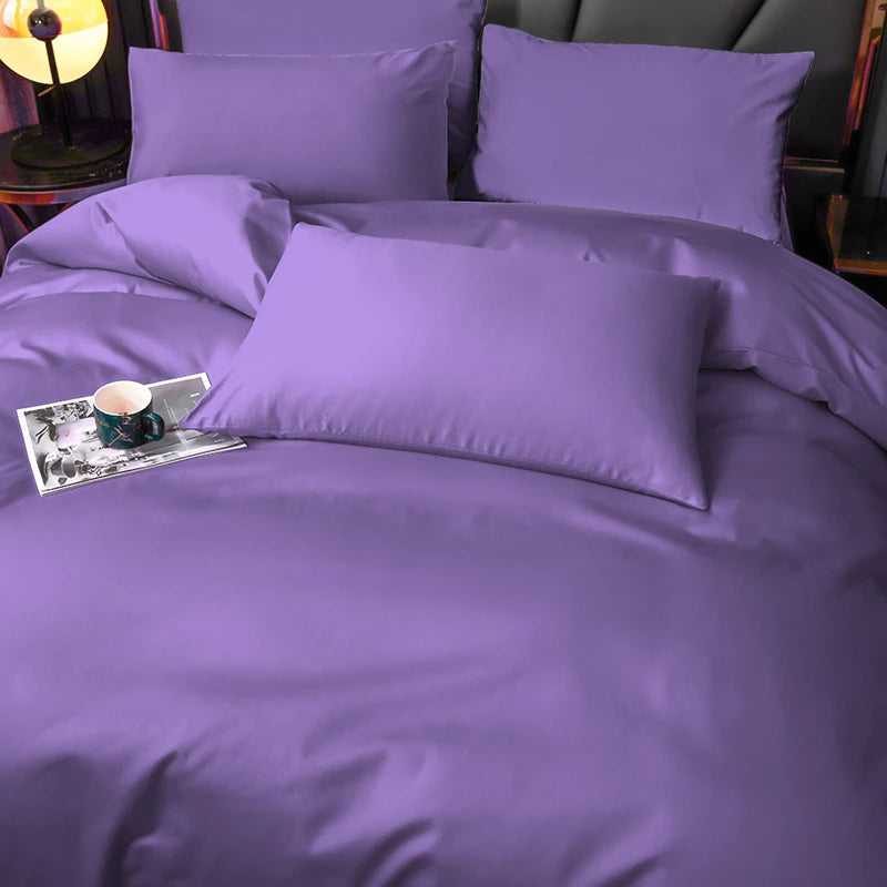 Elegant Purple Bedlinens Bedding Set - 100% Egyptian Cotton for Ultimate Comfort