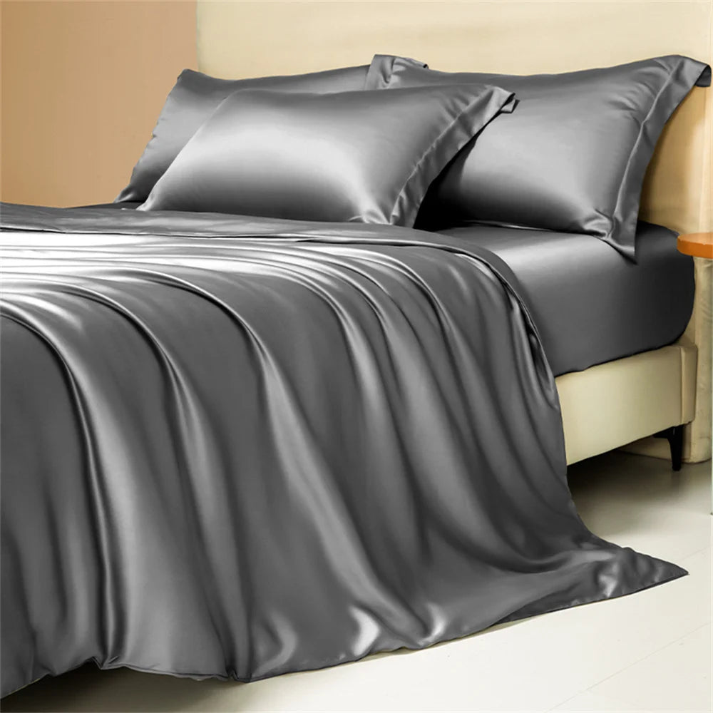 Nordic Dark Blue Egyptian Cotton 600TC Europe Family Bedding Set