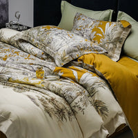 Thumbnail for Luxury Botanical Digital Printing Satin Thickened Egyptian Cotton 1000TC Bedding Set