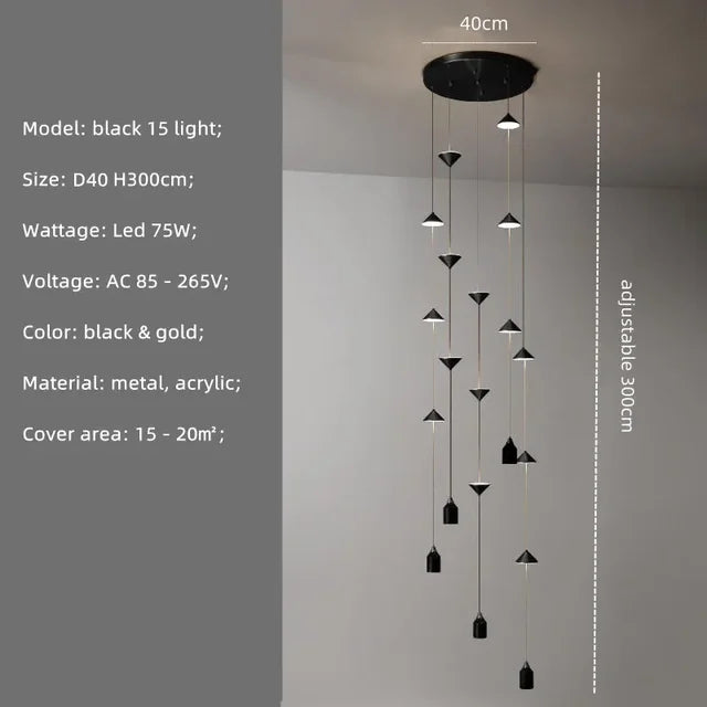 Modern Cone LED Lighting Marble for Bedroom Bedside Creative Indoor