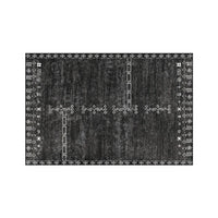 Thumbnail for Retro Minimal Red Black Rug for Living Room Carpet