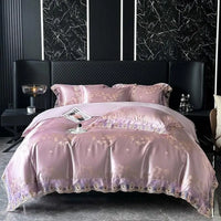 Thumbnail for Green Gold Jacquard Weave Chic Soft Satin Bedding Set