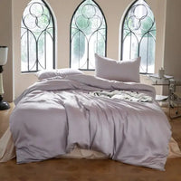 Thumbnail for Grey Pink Premium Organic Eucalyptus Lyocell Silky Soft Cooling Bedding Set