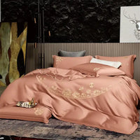 Thumbnail for Elegant Floral Embroidered Silky Soft Natural Eucalyptus Lyocell Bedding Set