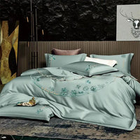 Thumbnail for Elegant Floral Embroidered Silky Soft Natural Eucalyptus Lyocell Bedding Set