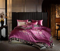 Thumbnail for Luxury Oriental Embroidery Satin Cotton 1000TC Duvet Cover Bedding Set