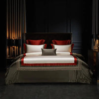 Thumbnail for Luxury Wine Red Gorgeous Western Silky Satin Cotton 1000TC Bedding Set