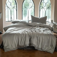 Thumbnail for Grey Pink Premium Organic Eucalyptus Lyocell Silky Soft Cooling Bedding Set