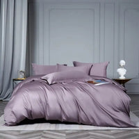 Thumbnail for Premium Purple Grey 1000TC Egyptian Cotton Silky Bedding set