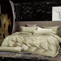 Thumbnail for Elegant Floral Embroidered Silky Soft Natural Eucalyptus Lyocell Bedding Set