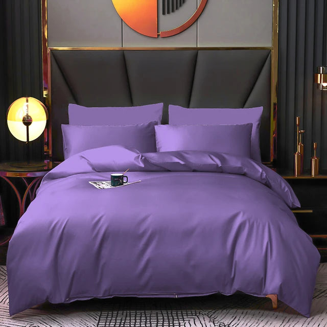 Elegant Purple Bedlinens Bedding Set - 100% Egyptian Cotton for Ultimate Comfort