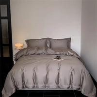 Thumbnail for Luxury Elegant Burgundy Silver Pima Cotton 1200TC Bedding Set