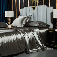 Thumbnail for Nordic Purple Gold Rayon Silky Luxury Wedding Bedding Set
