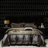 Thumbnail for Italian Classic Luxury Jacquard Egyptian Cotton 1000TC Embroidered Bedding Set