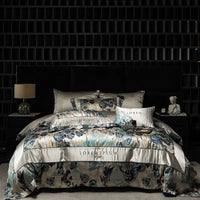 Thumbnail for Italian Classic Luxury Jacquard Egyptian Cotton 1000TC Embroidered Bedding Set