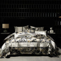 Thumbnail for Italian Classic Luxury Jacquard Egyptian Cotton 1000TC Embroidered Bedding Set