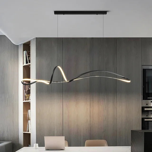 European Minimalist Black Pendant Lighting for Table Office Dining Room