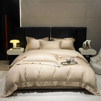 Thumbnail for Luxurious White Grey Hotel Style Duvet Cover Set, 600TC Egyptian Cotton Bedding Set