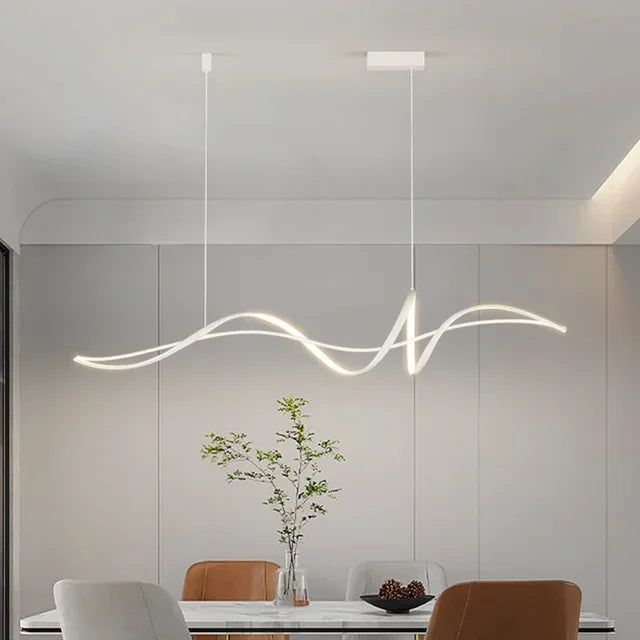 Minimalist Black Led Lighting Pendant for Table Office Ceiling Chandeliers