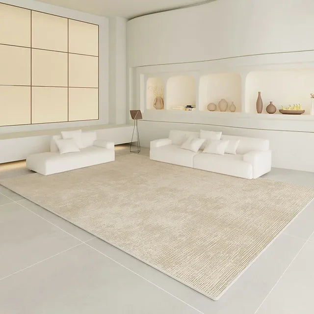 Luxury Beige Soft Large Area Rug Carpets Comfortable Bedroom