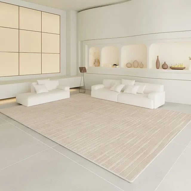 Luxury Beige Soft Large Area Rug Carpets Comfortable Bedroom