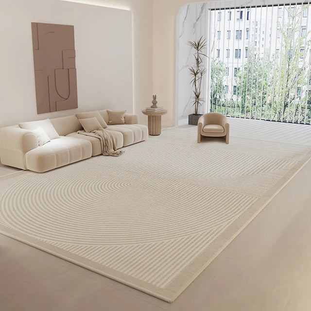 Premium Striped Clean Rug Carpet Soft Large Area Living Room Bedroom